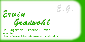 ervin gradwohl business card